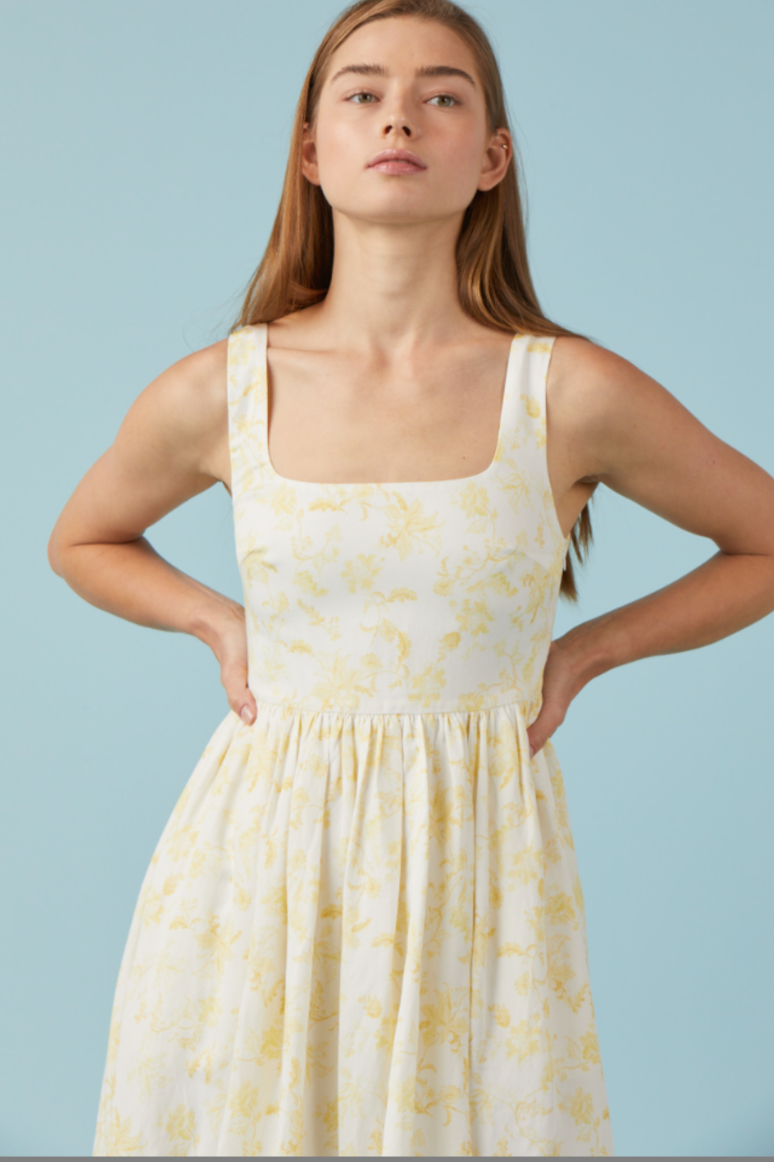 Yellow Charlotte Linen Dress