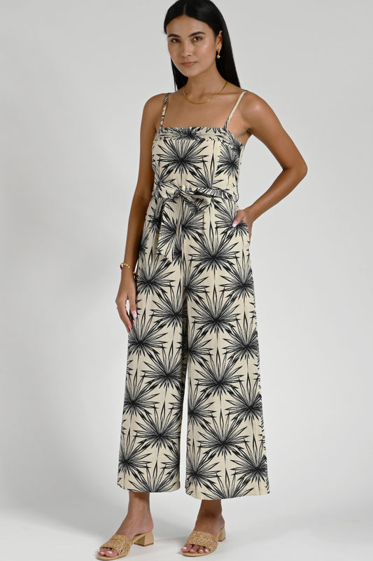 Anna Natural Palm Jumpsuit